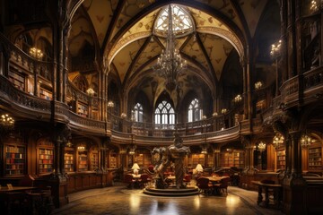 Fototapeta premium The Palace of the Parliament in Romania, concealing chambers of arcane knowledge.