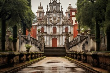 Obraz premium The Convent of Christ in Portugal, where knights' spirits continue their quest.