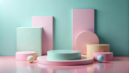 Pastel abstract geometric shapes for product presentations, pastel, abstract, geometric, shapes, product, presentations