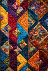 handmade quilt intricate close view quilted surface, texture, detailed, pattern, design, fabric, stitching, art, handcrafted, textile, artistic, quilting