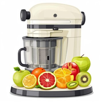 cream mixer with fruits clip art preview