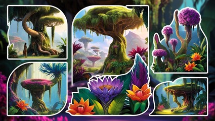 Magical Flora of Pandora 3D Sticker Collection