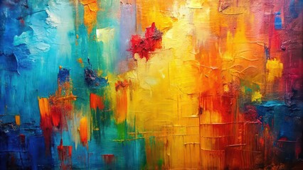 Abstract oil painting with multi colored texture on canvas, abstract, oil paint, painting, wall art
