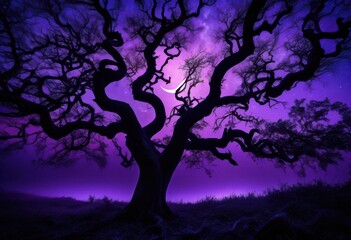 mysterious dark silhouettes spooky trees shadows, figures, outlines, branches, nighttime, forest, eerie, haunting, ghostly, dim, creepy, chilling, gloomy