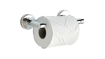 Toilet paper on transparent background