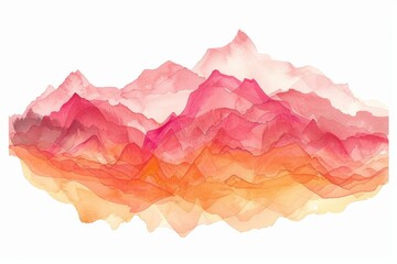 Modern Abstract Minimalistic Geometric Watercolor Pattern Art in Muted Pantone Tones for Calming Zen Nordic Scandinavian Bohemian Decor