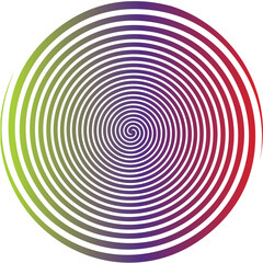 a red and green spiral