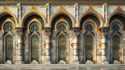 Obraz premium The design of Islamic mosques varies across regions, each reflecting unique cultural influences