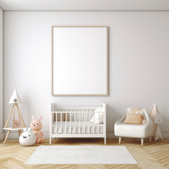 Nursery wall art mockup