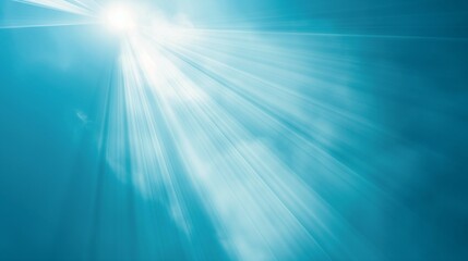 Bokeh and rays with blue background