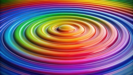 Concentric rainbow circles creating a ripple effect, symbolizing unity in diversity, Unity, Diversity, Inclusion