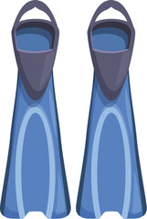 Blue diving flippers isolated on a white background, essential equipment for scuba diving and snorkeling © nsit0108