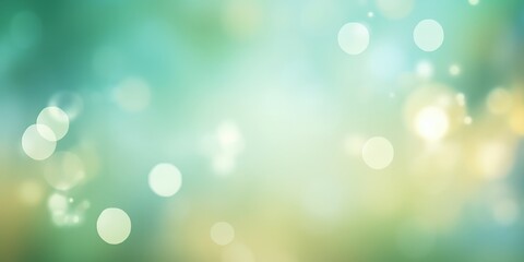 Naklejka premium Abstract Blurred Background with Green and Yellow Bokeh