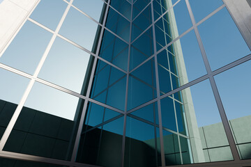 Obraz premium modern office building with windows render 3d