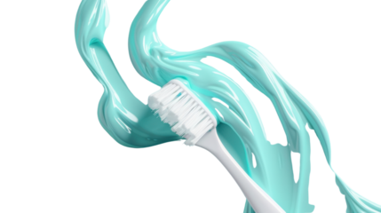 Toothbrush on transparent background