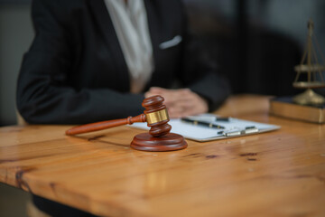 Lawyers, judges, legal matters, agree to discuss and consult with clients.