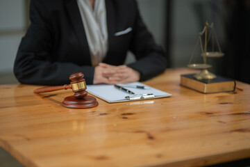 Lawyers, judges, legal matters, agree to discuss and consult with clients.