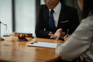 Lawyers, judges, legal matters, agree to discuss and consult with clients.