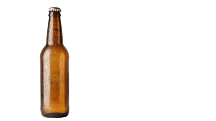 Beer bottle on transparent background