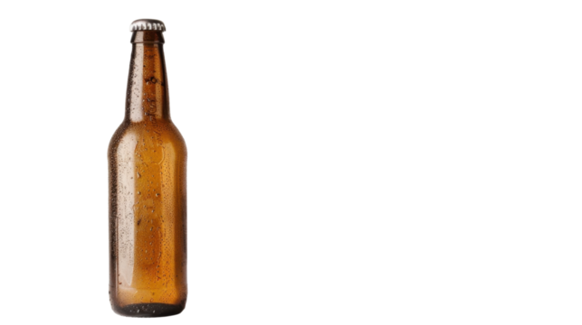 Beer bottle on transparent background