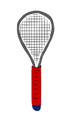 Racket for playing tennis sport illustration