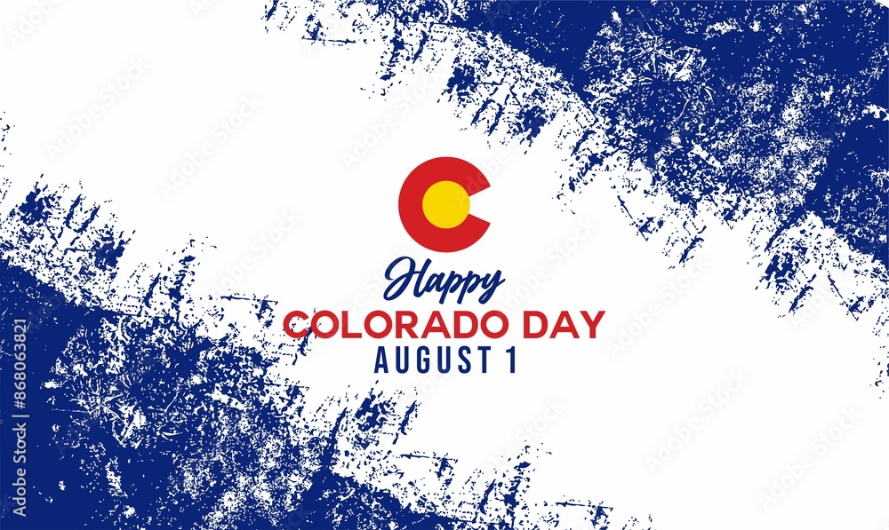 Wall mural Happy Colorado Day August 1st Background Vector Illustration