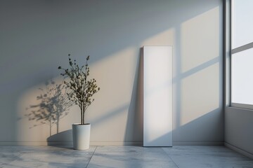 Standing slim Banner Mockup