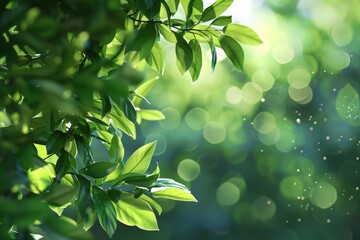 Obraz premium green leaves background