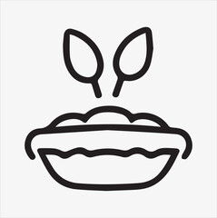 Food logo icon symbol vector Silhouette on White Background