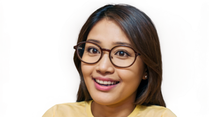 Cute winking emoji isolated on transparent background. 3D Rendering