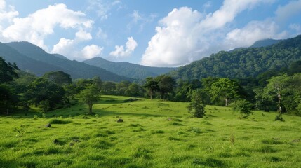 Obraz premium Wildlife sanctuary with diverse flora and fauna, natural environment, focused on conservation, and protecting biodiversity