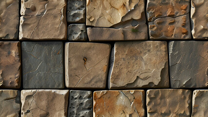 Texture pattern image of a stone wall for wallpaper and background, building material