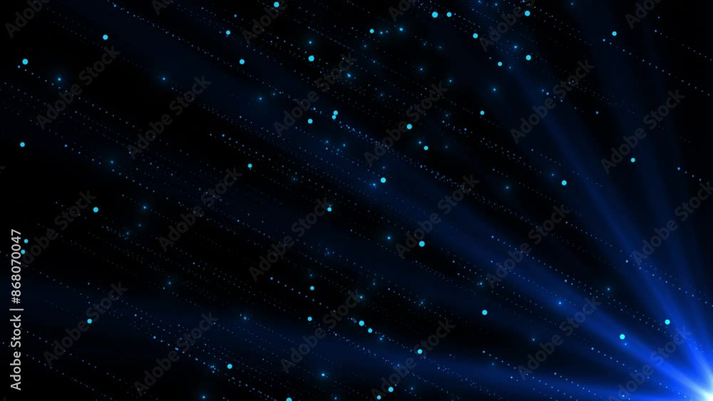 Poster cyberspace lighting sparkling holiday particles flow, technology digital connection background. cybe