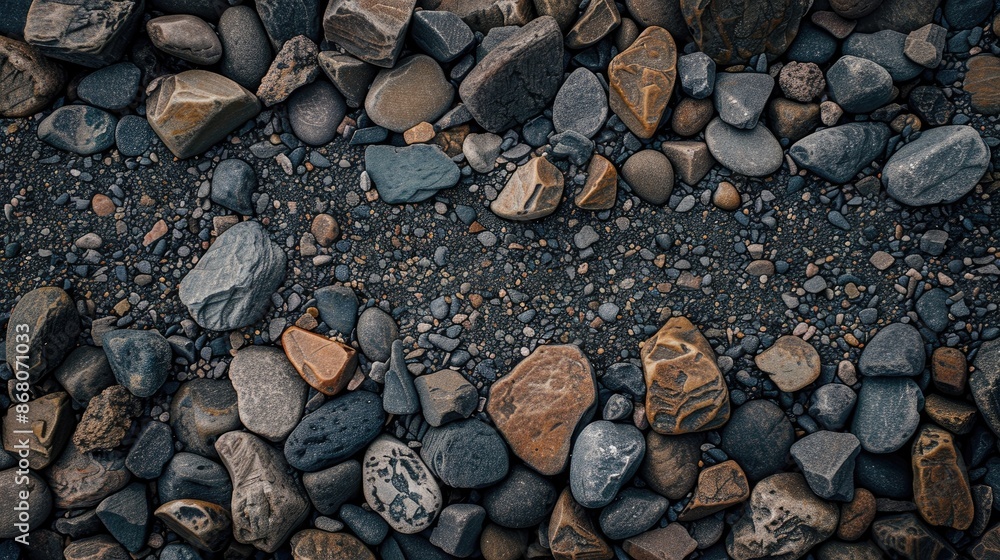 Poster rock pebbles texture background with space for text