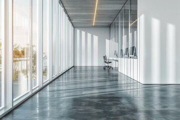 Fototapeta premium Office interior design background for video and design home office and empty office space background