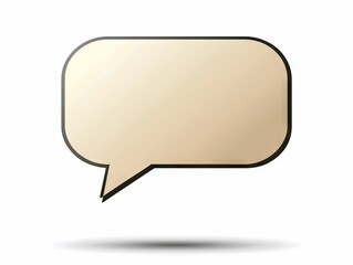 Naklejka premium A speech bubble icon on a white background.