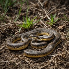 Fototapeta premium Explore the life cycle of a snake, from egg to adult.