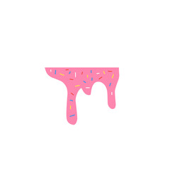 Melted Ice Cream Frame Border with colorful sprinkles