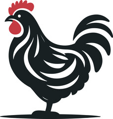 Hen Silhouette Vector Artwork