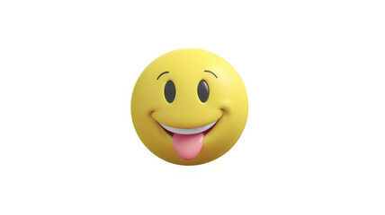 Fototapeta premium Cute smiley face with heart eyes 3D emoji. Emoticon in love isolated on transparent background. 3D Rendering