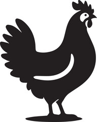Hen Silhouette Vector Artwork