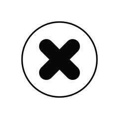 Obraz premium Reject icon design with white background stock illustration