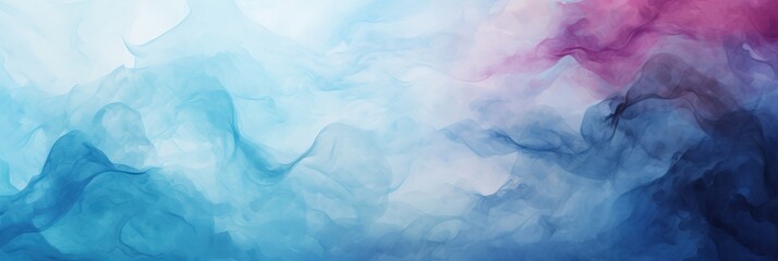 Fototapeta premium Abstract Blue and Pink Watercolor Painting