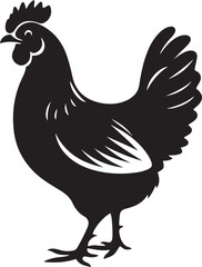 Hen Silhouette Vector Artwork