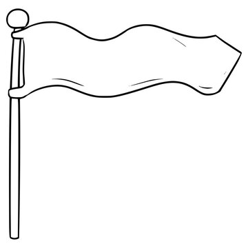 recommend clip art: waving flag illustration hand drawn outline vector