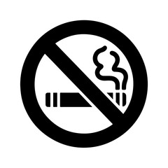 No Smoking icon vector. No smoking logo template illustration 