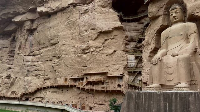 The Great Buddha Statue of Bingling Temple in Gansu Province
