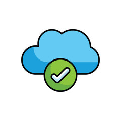 Cloud icon design with white background stock illustration
