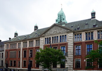 Obraz premium Historical Stock Exchange in the Old Town of Amsterdam, Netherlands