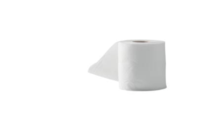 Toilet paper on transparent background